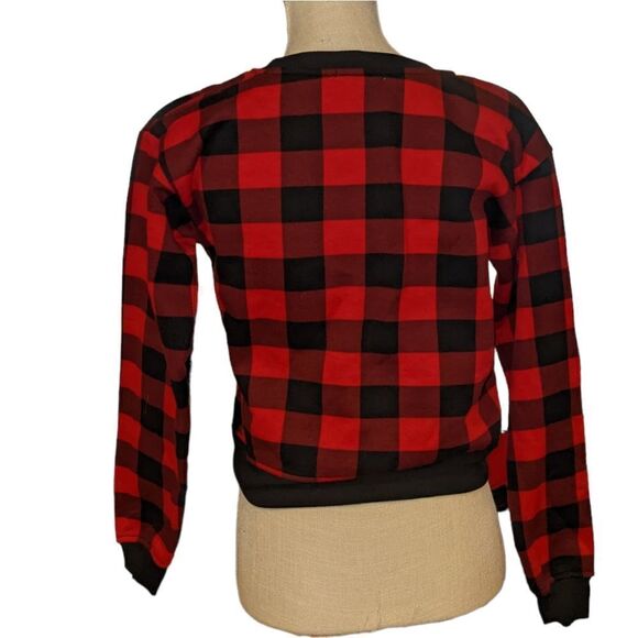 🤩 Better Together‎ red and black checkered sweatshirt size XS 🤩 2 for $20 - Picture 3 of 5